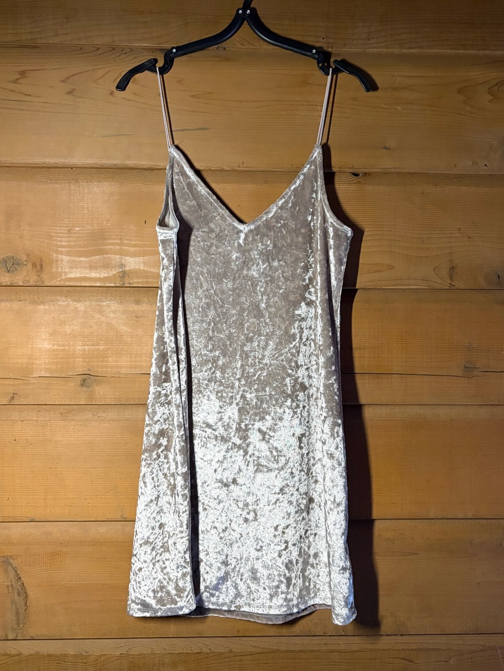 LA Hearts Velvet Slip Dress- Size Small- Silver Grunge Glam Fairy Mini Dress